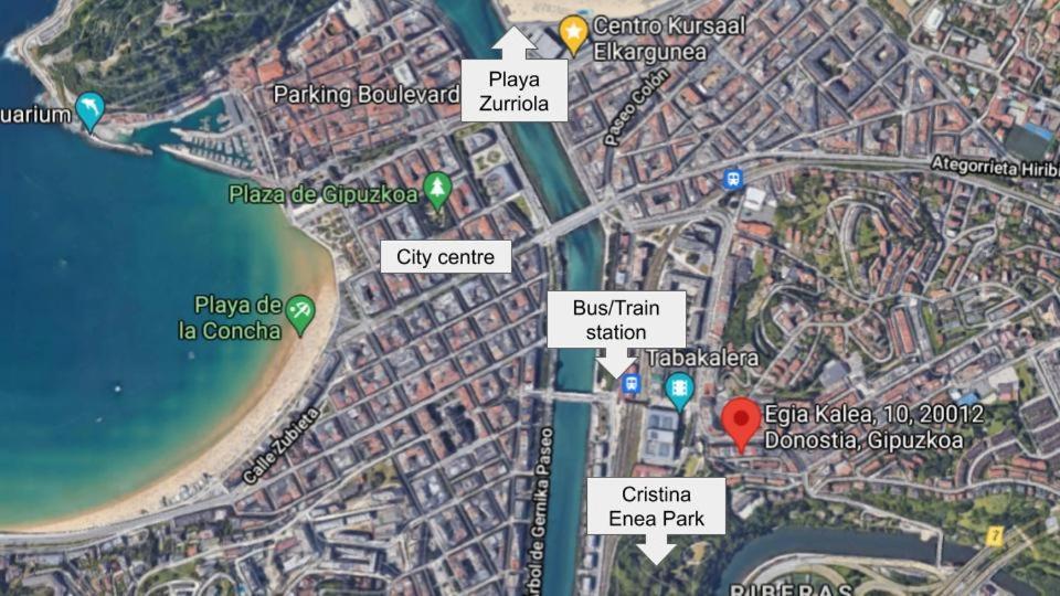 Centrico, Junto A Estacion De Bus/Tren, Y Playas Leilighet San Sebastián Eksteriør bilde